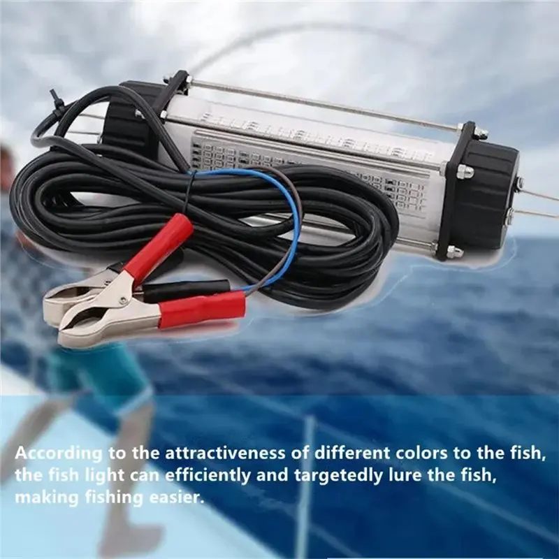 DC12V 120W LED Bait Submersible Fishing Waterproof High-Power Fish Underwater White Lure Light Night Fishing Finder-AT36