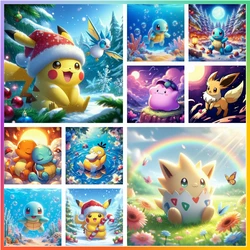 Pokemon Kawaii Japanese Anime Diamond Painting Cross Stitch Mosaic Embroidery Kit House Decor 5D DIY Art Adult Hobby Gift