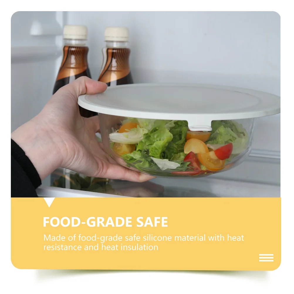 

4Pcs Universal Silicone Bowl Covers Food Preservation Lids Heat Resistant Sealed Airtight Fresh Keeping Kitchen Use