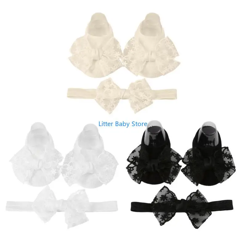 N80C Детские носки-тапочки с повязкой на голову Нескользящие шаговые носки Детские прогулочные носки для девочек