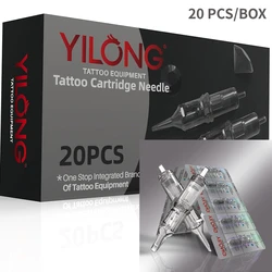 Yilong 20Pcs/Box Tattoo RL Cartridges Permanent Makeup Round Liner 0.25/0.30/0.35/0.40mm Needles For Tattoo Machines Supplies