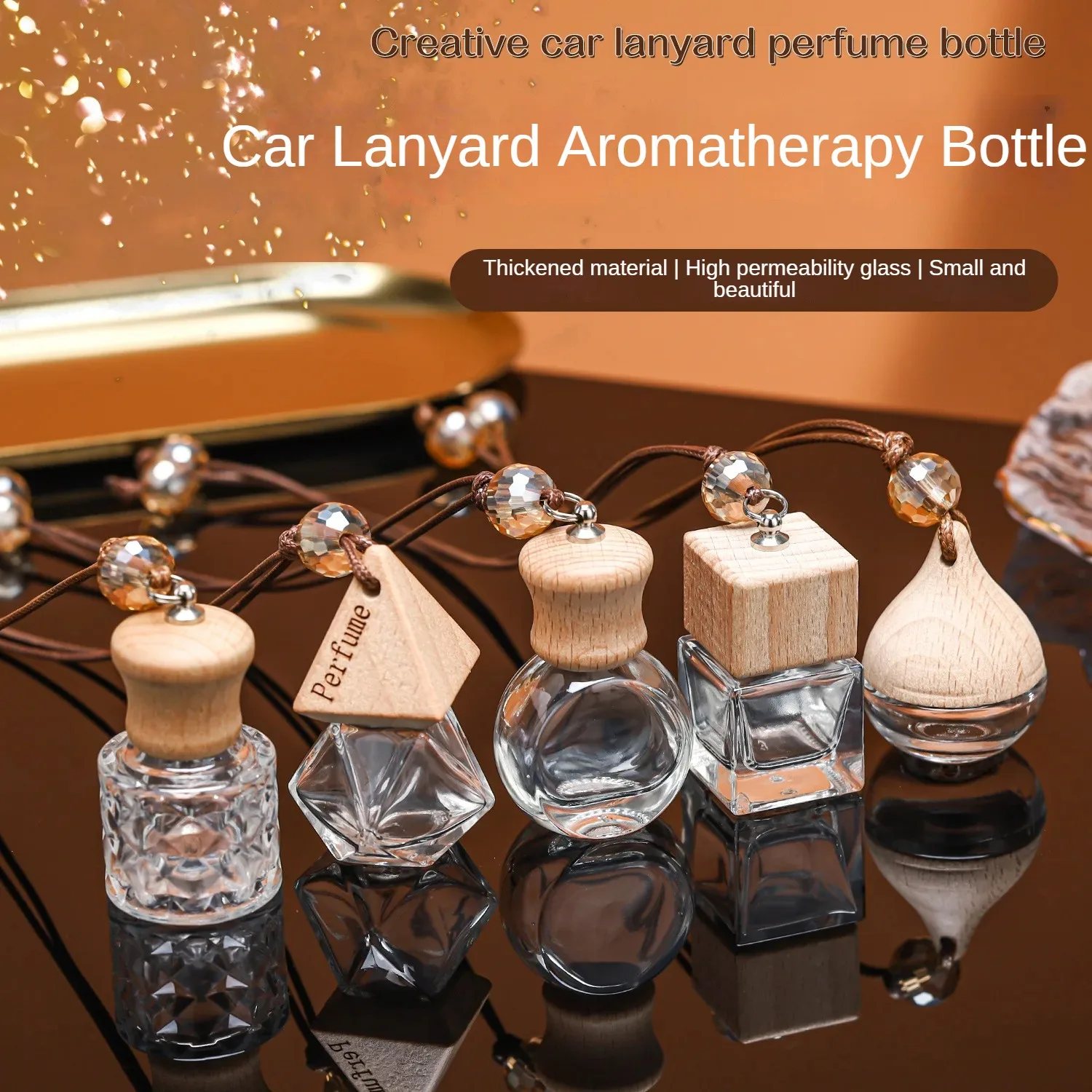 Car perfume bottle car fragrance pendant essential oil lasting fragrance empty bottle high-grade 2024 new model