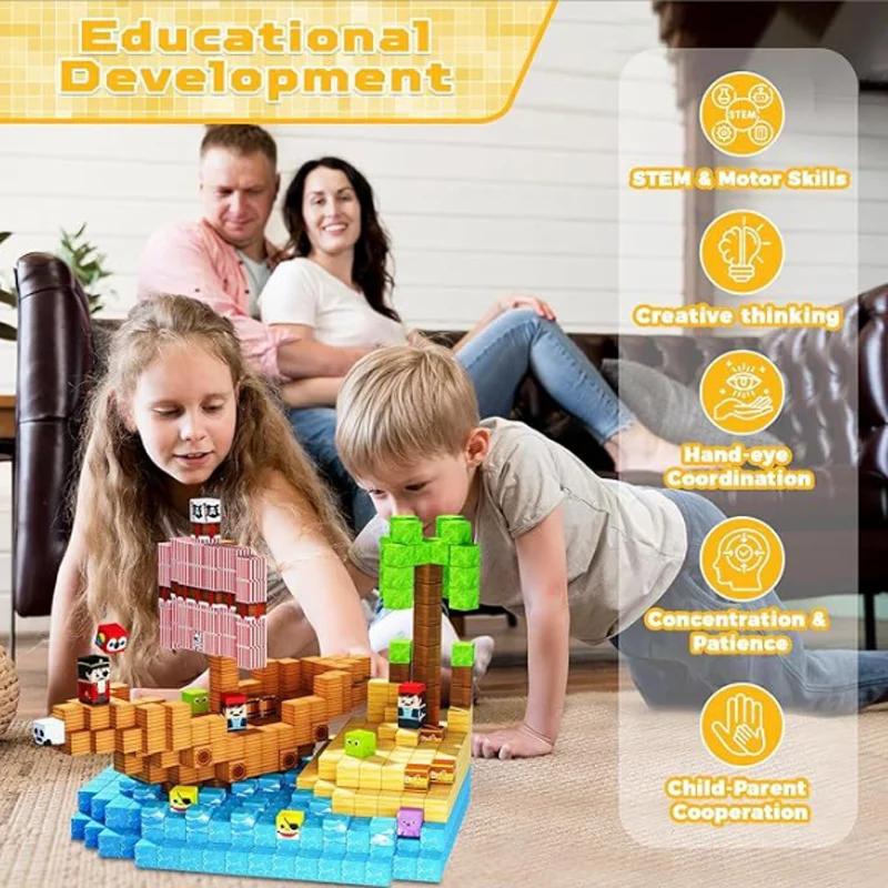 10-500 шт. магнитных строитель – обзор и цена Kids Education World