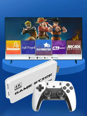 4K TV Game Stick M15 Video Game Console Built-in 40000+/50000 Games 128G Handheld Game Player Wireless Controller Retro Gamepad