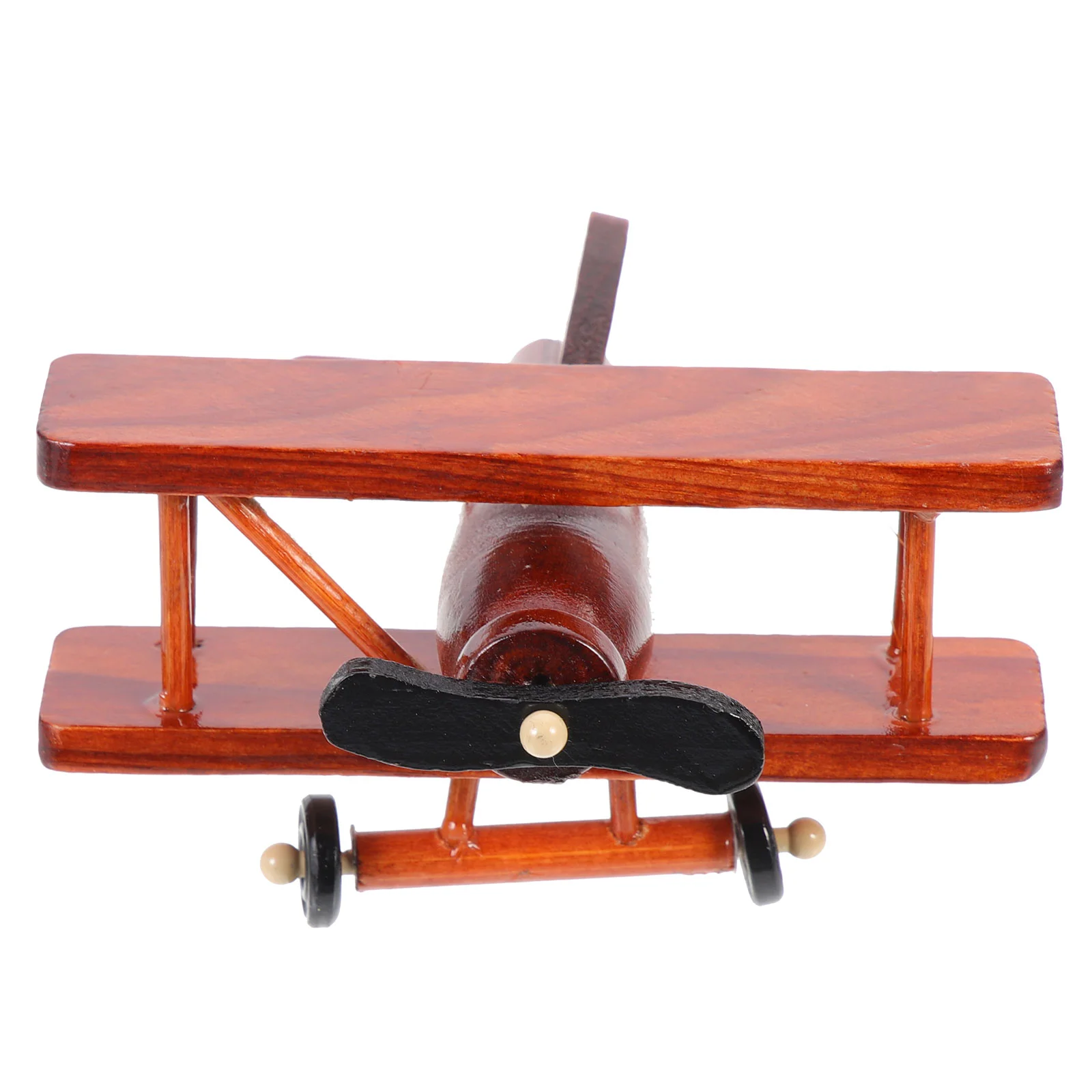 Airplane Model Ornament Wooden Home Decor Creative Crafts Woody Toy Adornment Decorations