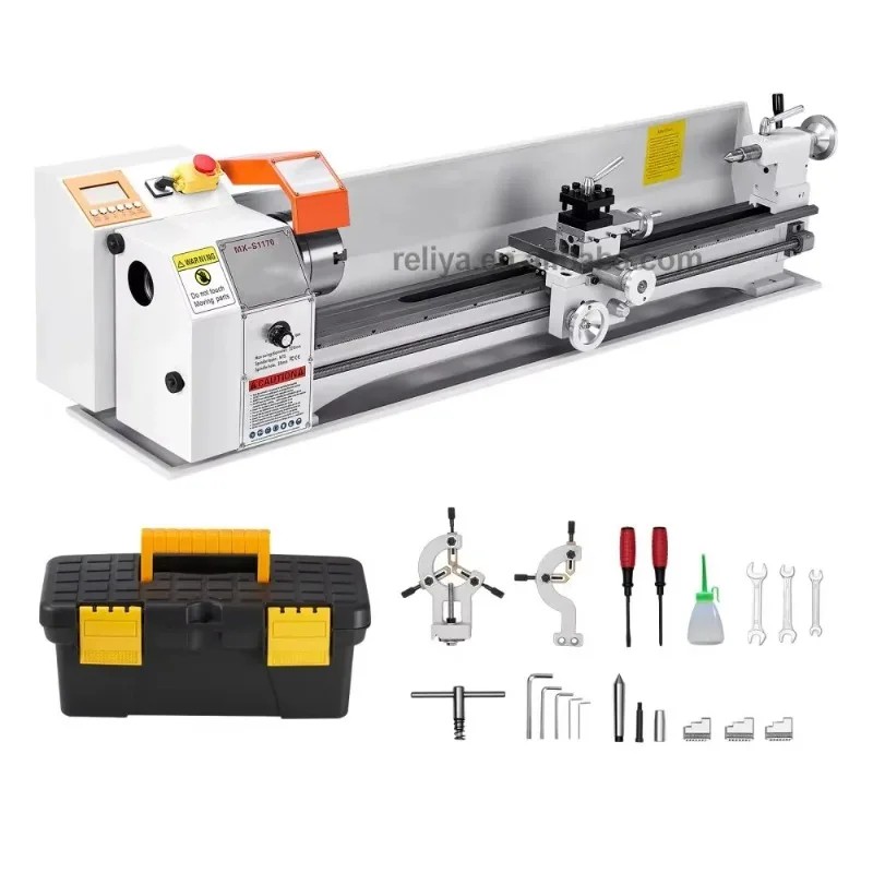 

MX-S1170 1.25KW Brushless Motor Precision Bench Power Metal Lathe Machine Automatic Feed Metal Cutting Machinery