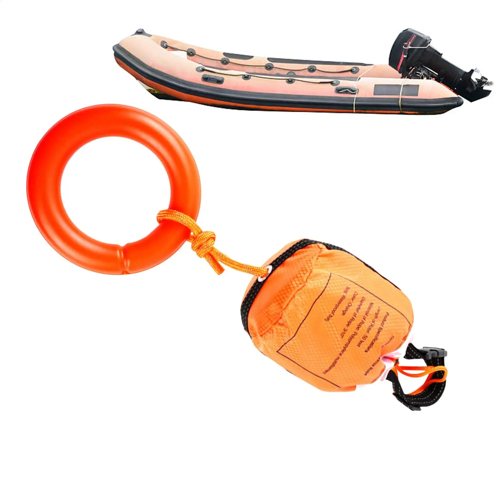 Rope Throw Bag Reflective Floating Water Safety Device Boating Throw Line Bag for Women Men Kayakers Staff Guides River