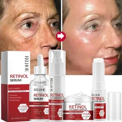 Retinol środek do usuwania zmarszczek zestaw do twarzy natychmiastowy ujędrniający Lifting Anti-Aging Serum znikają drobne linie wybielanie koreańskie produkty do pielęgnacji skóry