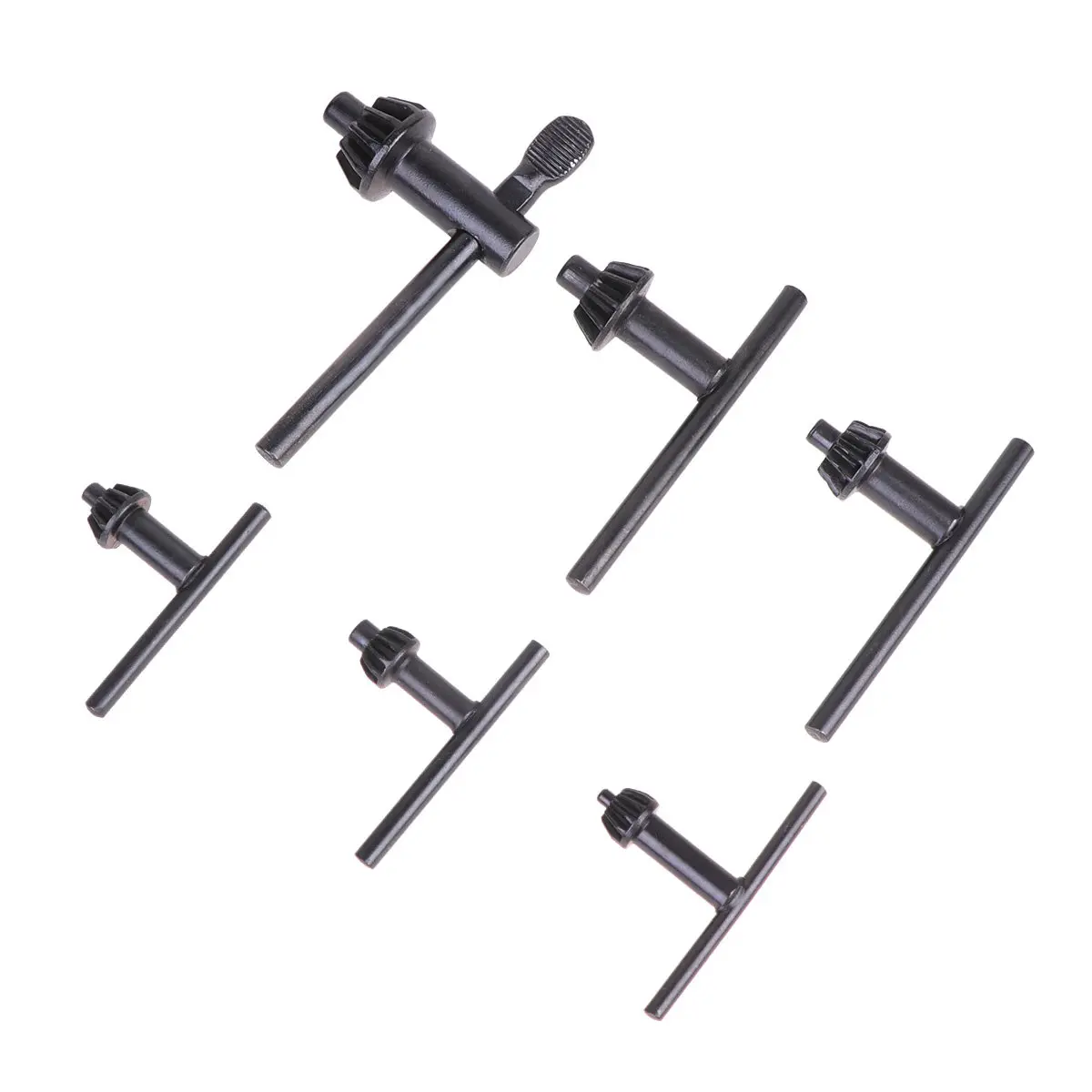 6Pcs Drill Chuck Key Set Hand Drill Key Universal Chuck Wrench for Power Drills Flexible Shaft Grinder Use Repair Tool