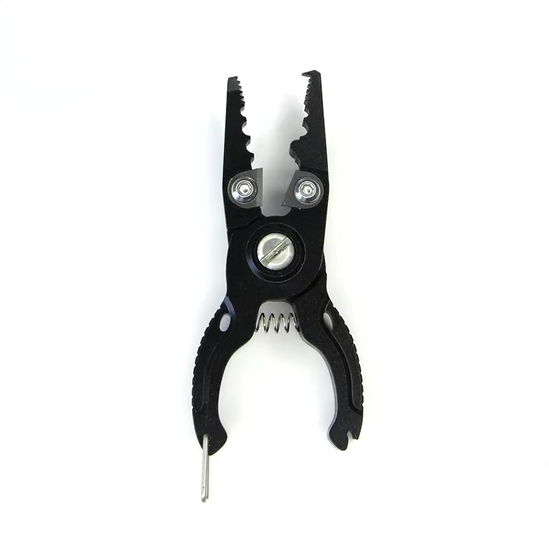 

Портативные многофункциональные рыболовные плоскогубцы 8,5 см с разъемным кольцом, алюминиевым корпусом, лезвием из вольфрамовой стали и кусачками для лески, для использования на реке