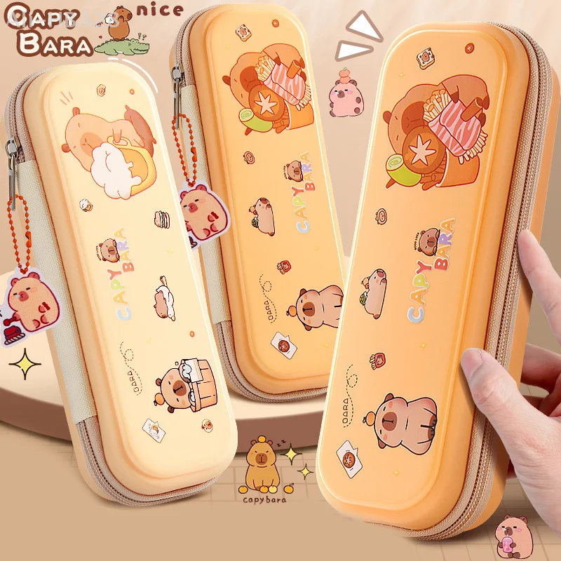 Cartoon-Themed Capybara Pencil Case High-Capacity Multifunctional Student's School Necessity