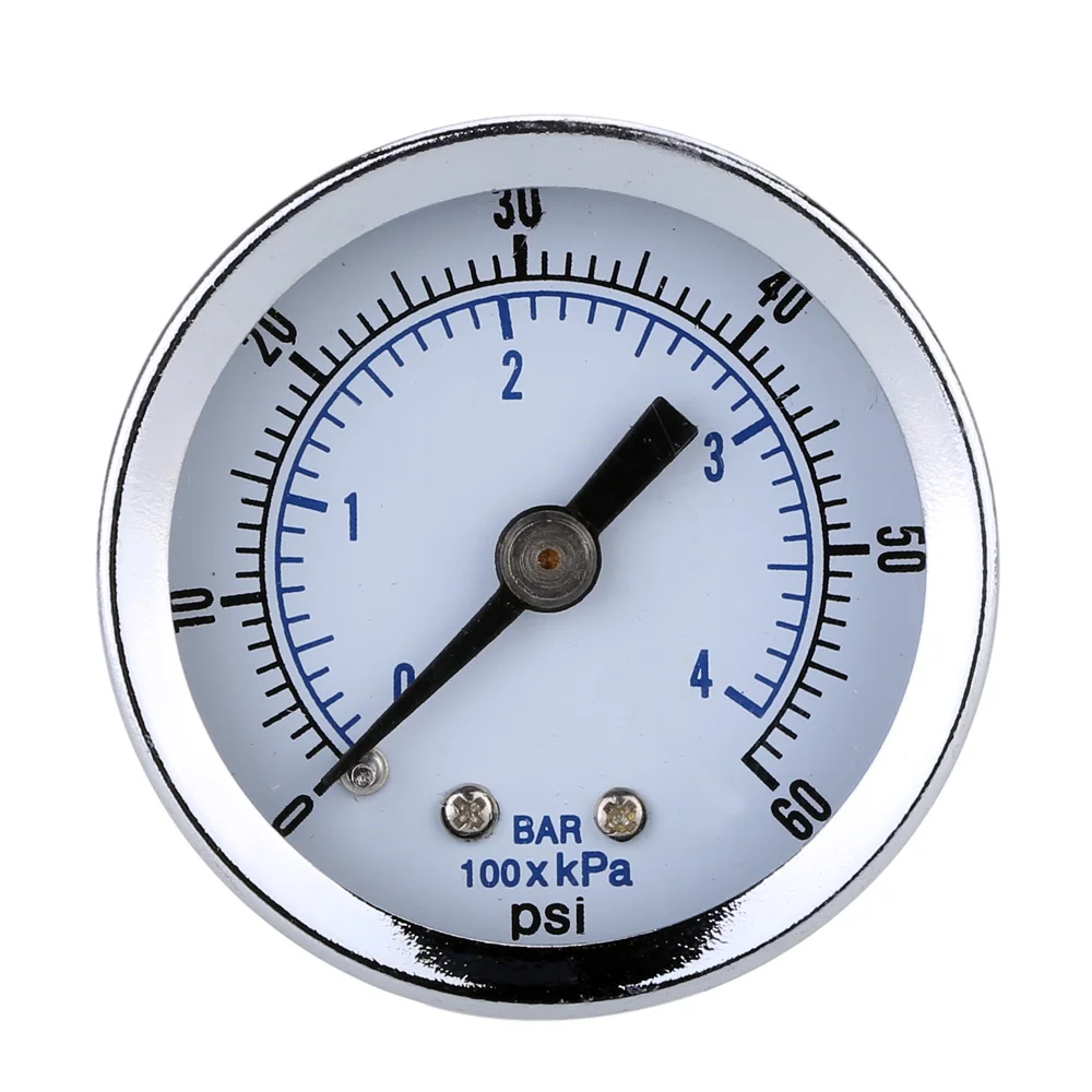 BSPT Compressor de ar manômetro hidráulico, 40mm Dial Plate, 0 a 60 PSI, 40mm, 0 a 60 PSI