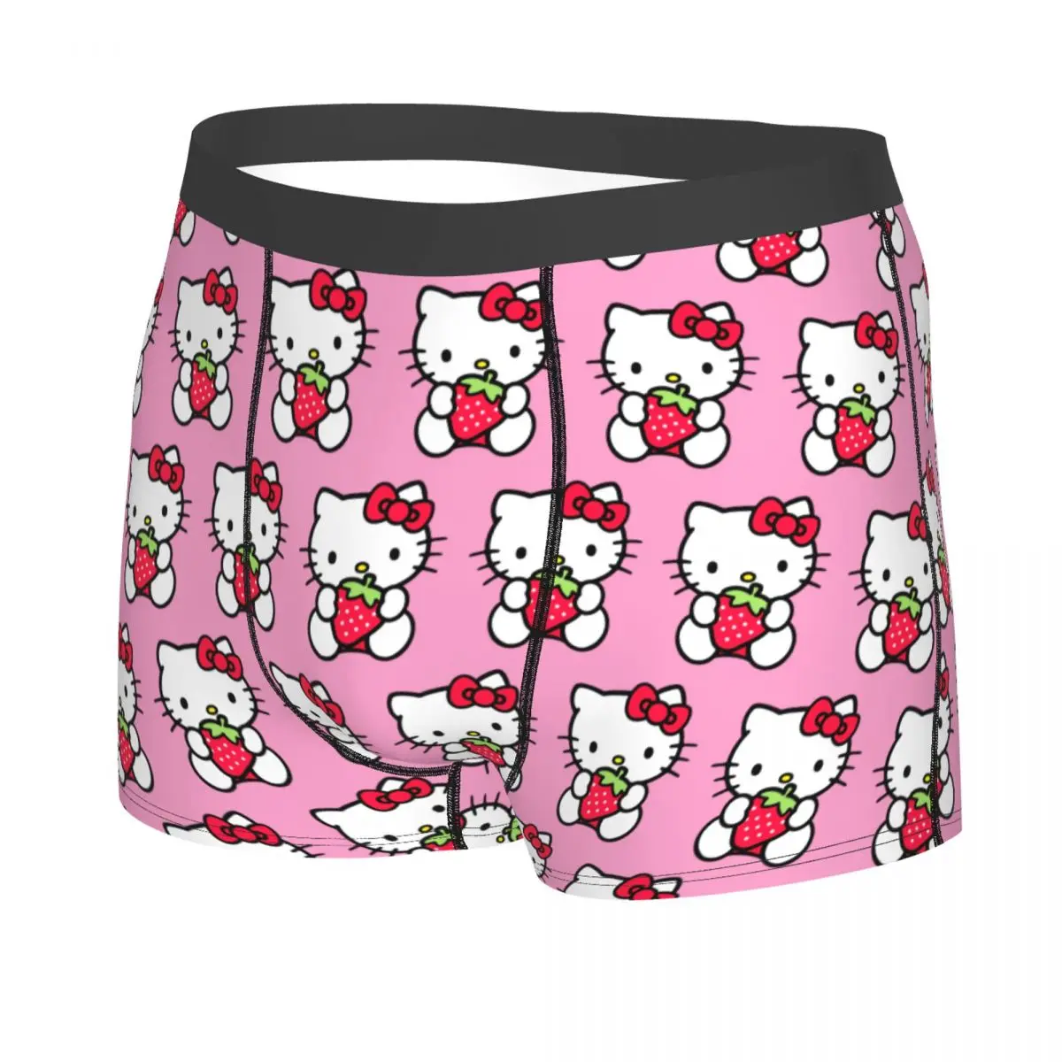 Custom Sanrio Hello Kitty Boxer Shorts For Homme 3D Printed Underwear Panties Briefs Soft Underpants