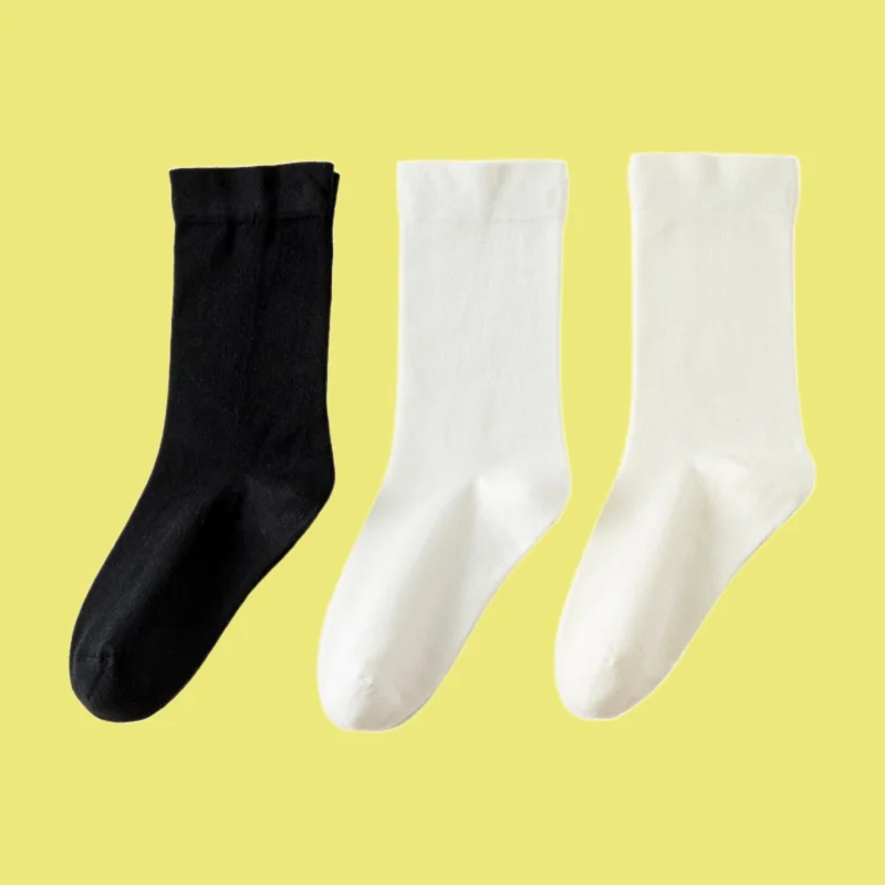 

5/10 Pairs Postpartum Women's Mid-tube Socks Maternity Socks Solid Color Student Stacked Socks Versatile Loose Boneless Socks