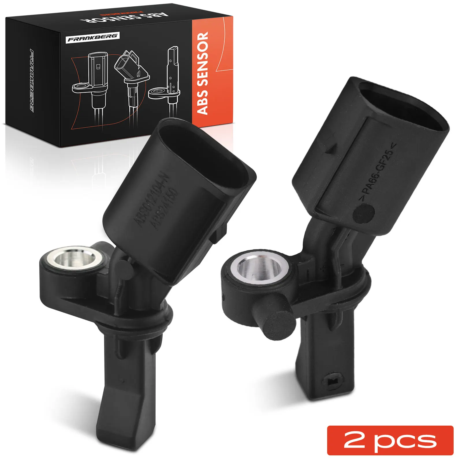 Frankberg 2x ABS Sensor Hinterachse Links Rechts für VW Polo Audi A1 Seat Cordoba Skoda Fabia 6Q0927808A 6Q0927807A 6Q0927807B