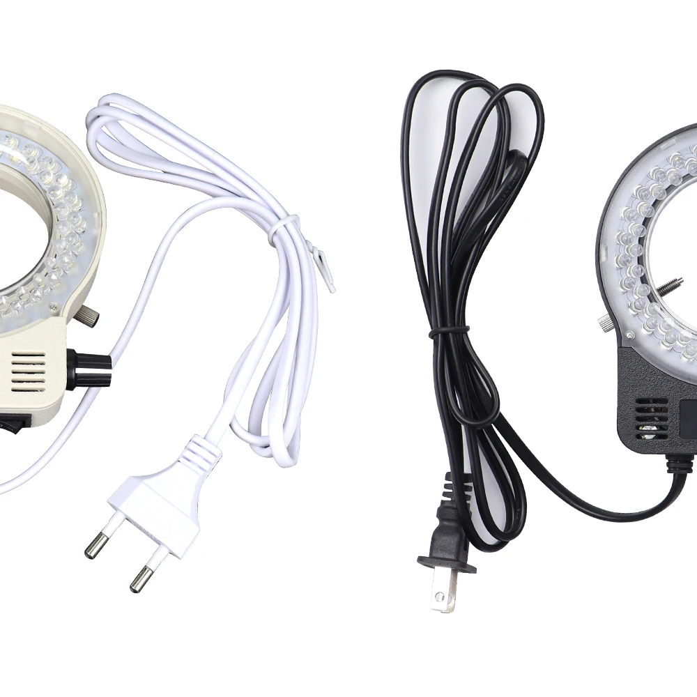 56 LED Adjustable Monocular Stereo Microscope Ring Light Illuminator Power Adapter Optimal ABS Material Sanqtid SQTD-L56 Camera