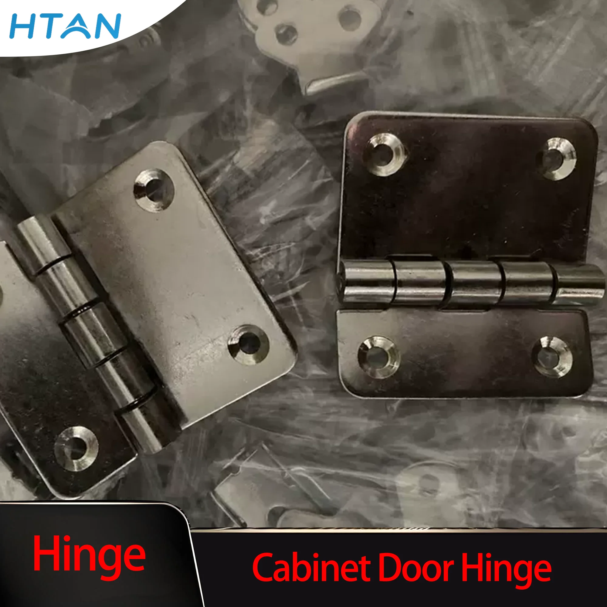 4 Pieces Asymmetrical Butterfly Shaped Square Corner Hinge 304 Stainless Steel for Industrial Equipment Cabinet Doors