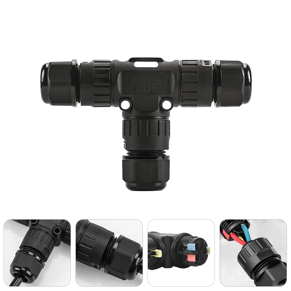

1pc 3 Way Waterproof Cable Connector Gland Protector Durable Nylon PA66 Strain Relief Cable Glands Joints CordAdapterManager