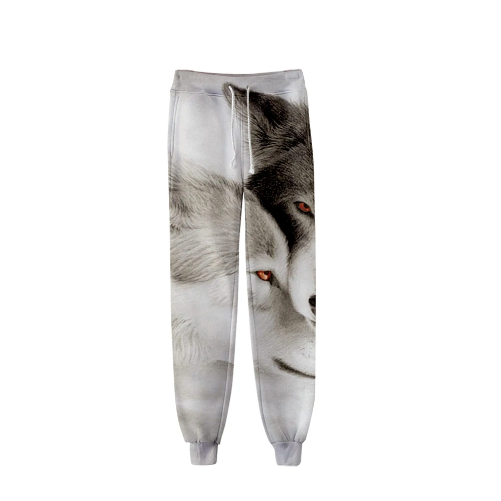 Pantalon de survêtement baggy animaux de loup pour hommes, survêtement Hip Hop, jogging de piste, Streetwear, vêtements de sport 3D, mode