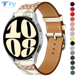 20mm 22mm Leather Band for Samsung Galaxy Watch 6/5/4 40mm 44mm Universal Strap 6Classic 43 47mm Active 2 Gear S3 46MM Bracelet