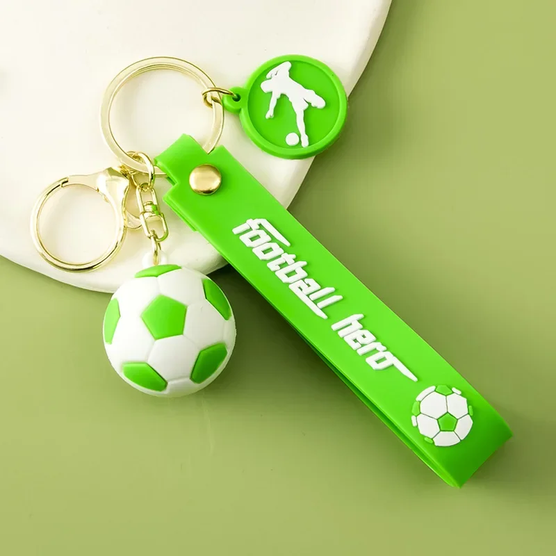 Phone Lanyard European Football Imitation Leather Souvenir Keychain Match Ball Fans Souvenir Keyring Phone Fashion Pendant Gift