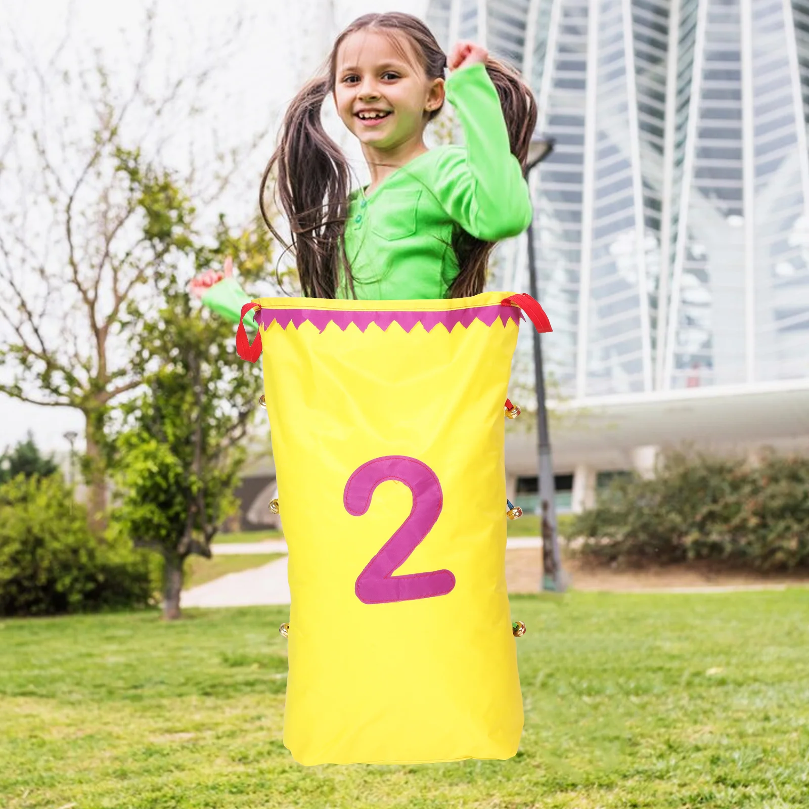 2 قطعة كيس سباق الانتقال أكياس في الهواء الطلق كرنفال حفلة حديقة لعبة متعة سباق المعدات حقيبة القفز في الهواء الطلق حقيبة القفز #3