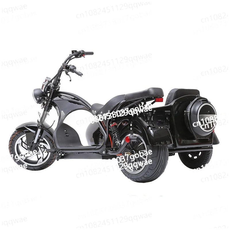 Single motor retro style freight three-wheeled electric vehicle, three-wheeled electric vehicle with sidecar, mobile trend