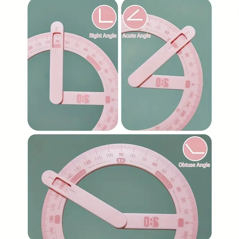 360 Degree Activity Angle Protractor Drawing Tool School Office Right Angle Sharp Angle Painting Stationery Teaching Materials