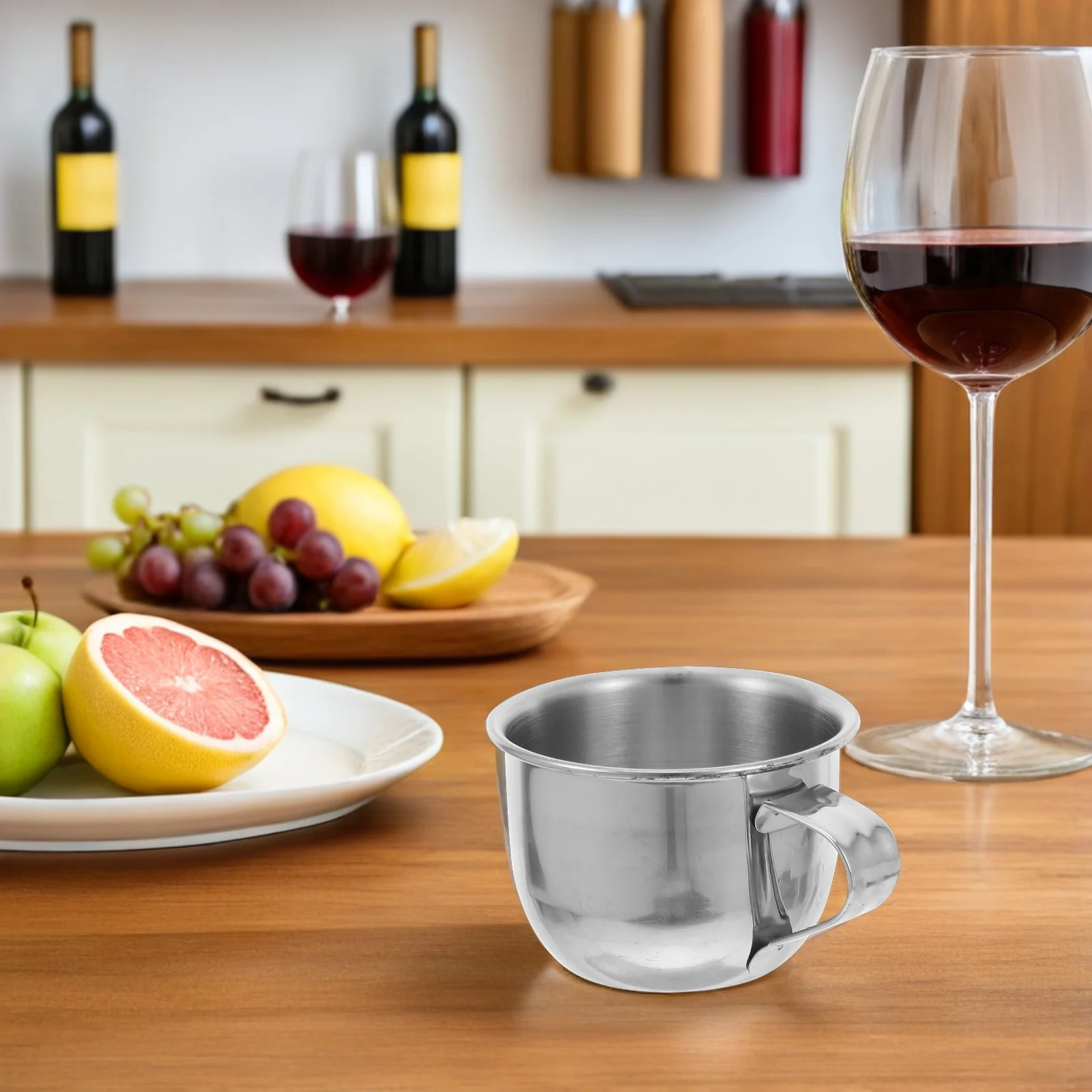 2 bicchieri per acqua in acciaio inossidabile, bicchieri antiruggine per caffè, tè, vino, piccola tazza per sake, contenitore per bevande da cucina