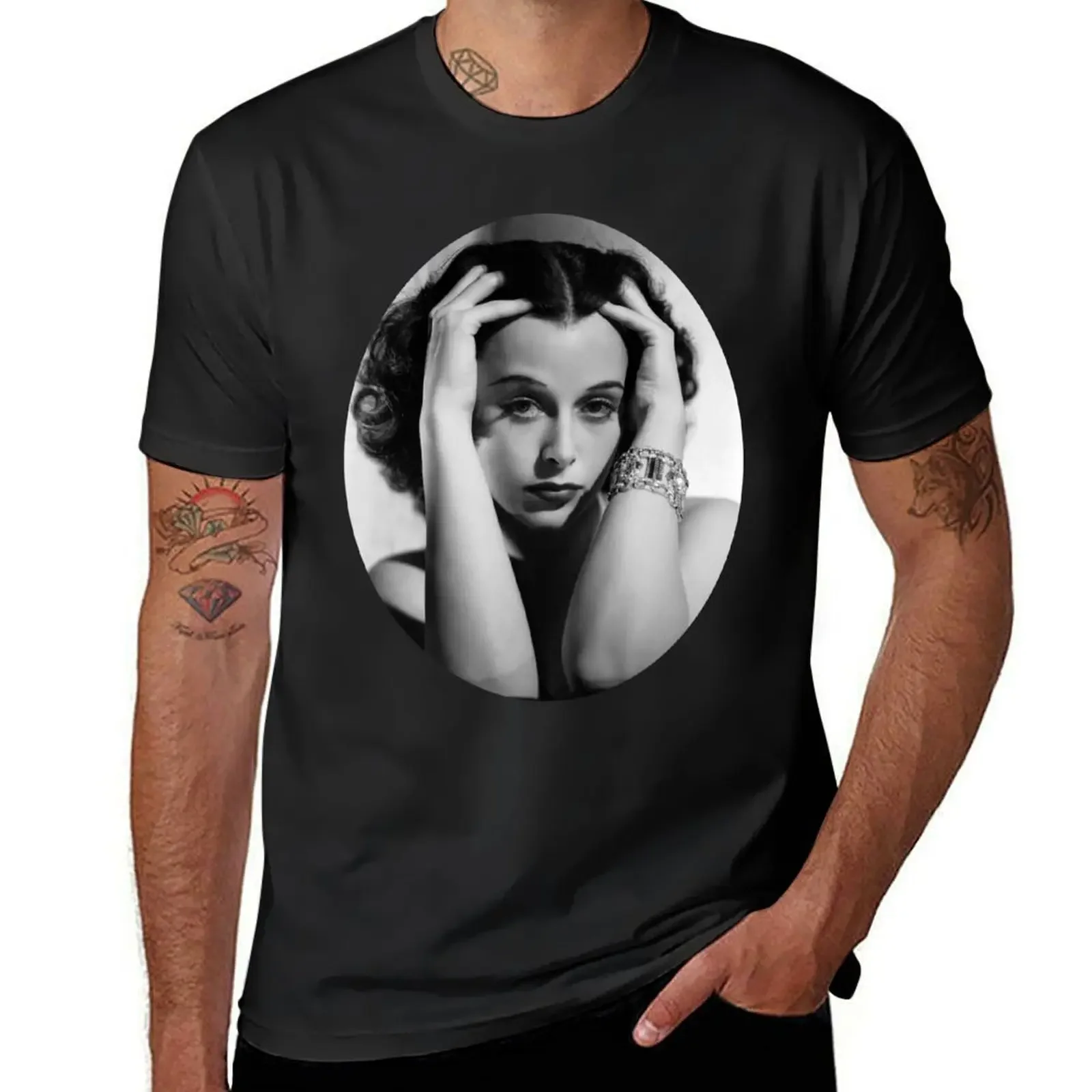 Hedy Lamarr T-Shirt rapper graphic tees customs design your own Men's t-shirt