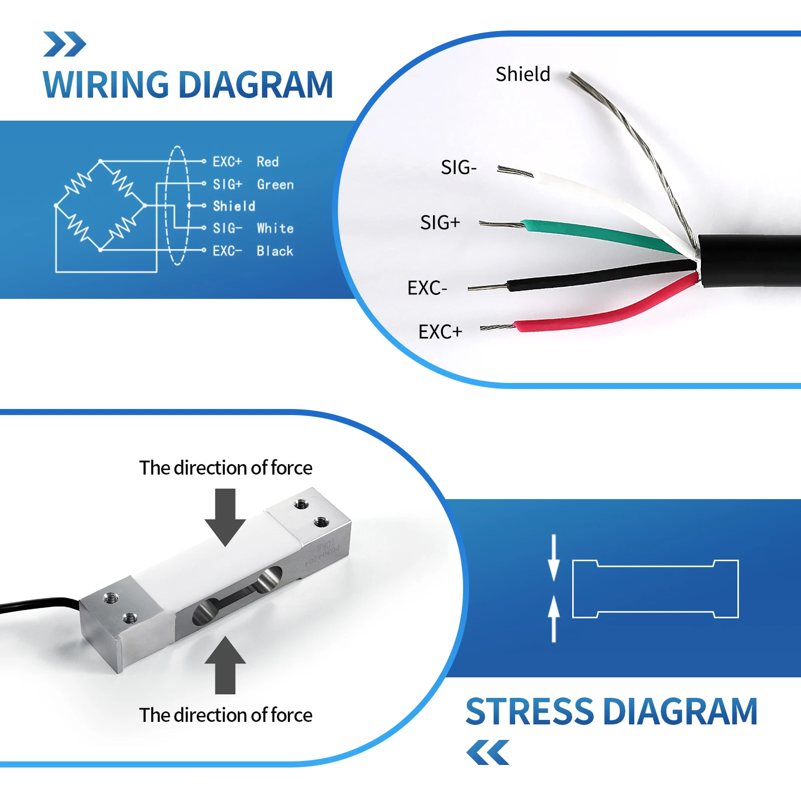 Load Cell With Display Transmitter Amplifier ,Test Compression Force Weight Pressure Sensor Range 6KG 10KG 20kg 40KG 80KG