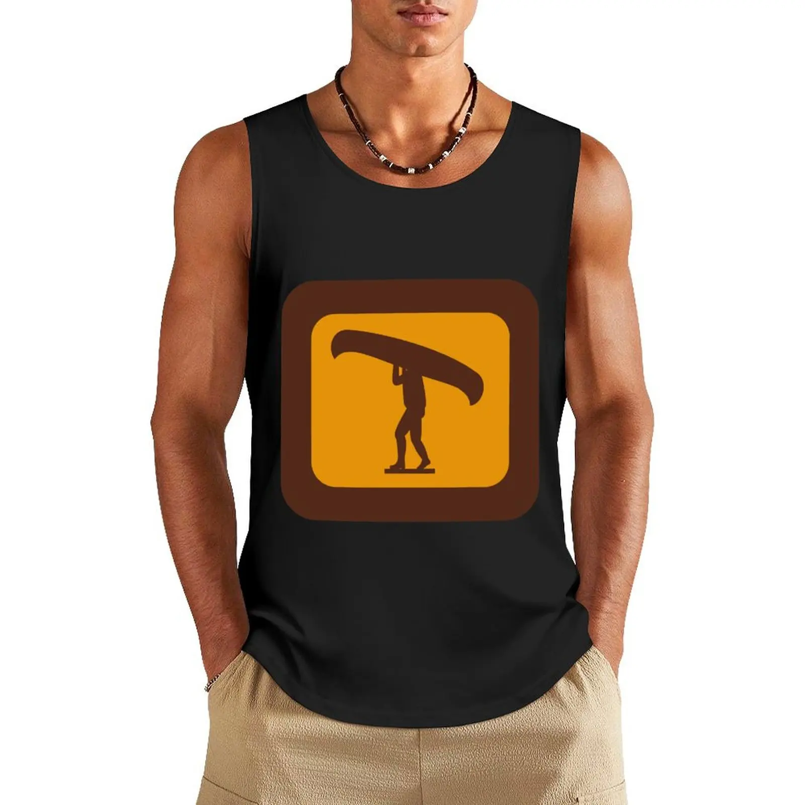 Portage Sign Tank Top Men's clothes sleeveless vests