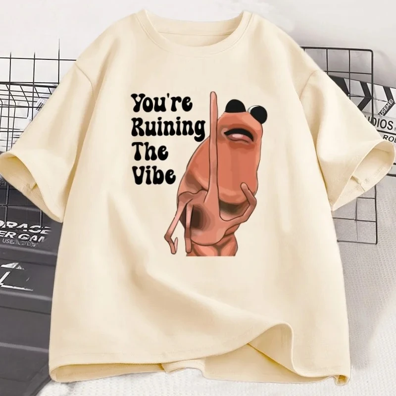 Marcus The Worm Funny T Shirt Trendy Short Sleeve Round Neck Tshirt Streetwear Printed T-shirt  Clothes