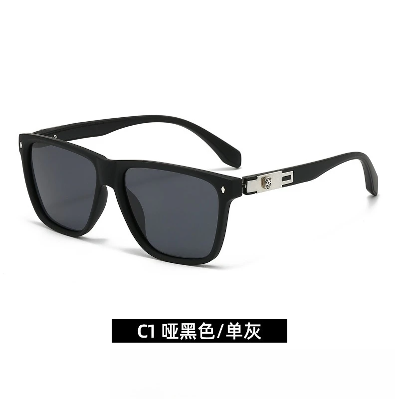 

​​2025 Metal Rivet Square Sunglasses, Spring Hinge Polarized UV400 Retro Unisex for Driving & Outdoor​​