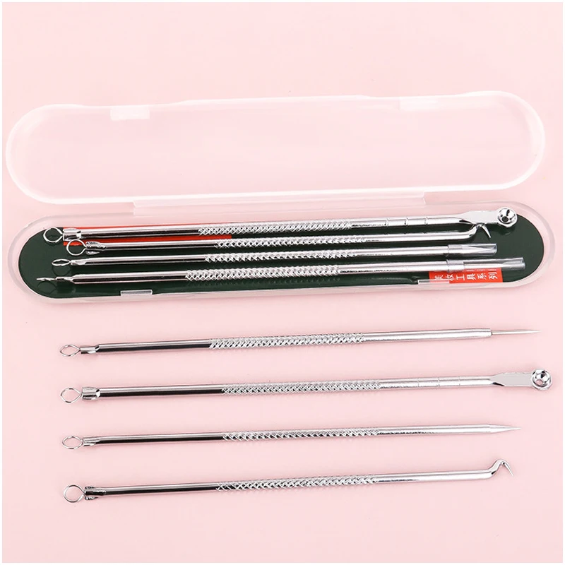 4ชิ้น Xiaomi เข็มสิวชุดหน้าแรกความงามเครื่องมือแต่งหน้า Beauty Salon Going สิว Going Blackhead หยิบสิวเข็ม
