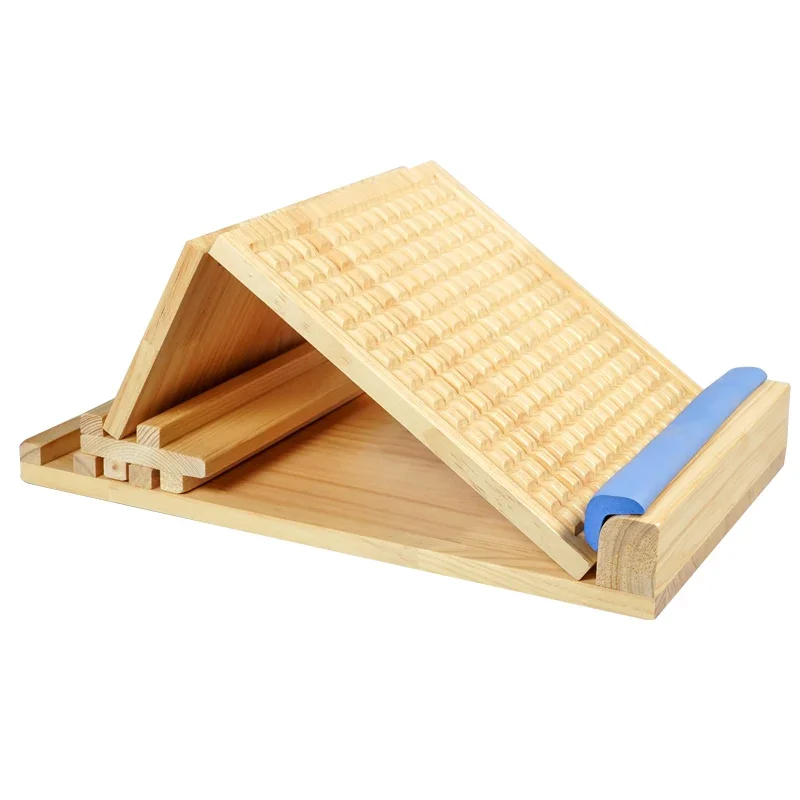 

Solid wood folding lacing plate physical therapy fitness equipment stovepipe standing body pedal calf stretching plate