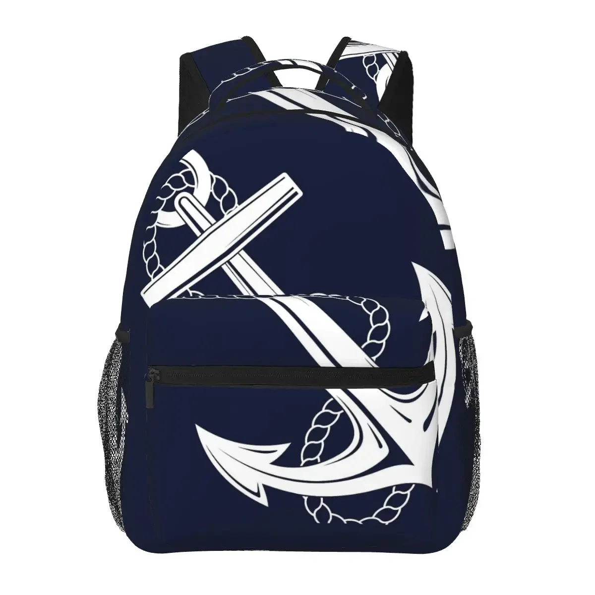 

Anchor Nautical White & Navy Backpacks Boys Girls Bookbag Children School Bags Cartoon Laptop Rucksack Shoulder Bag