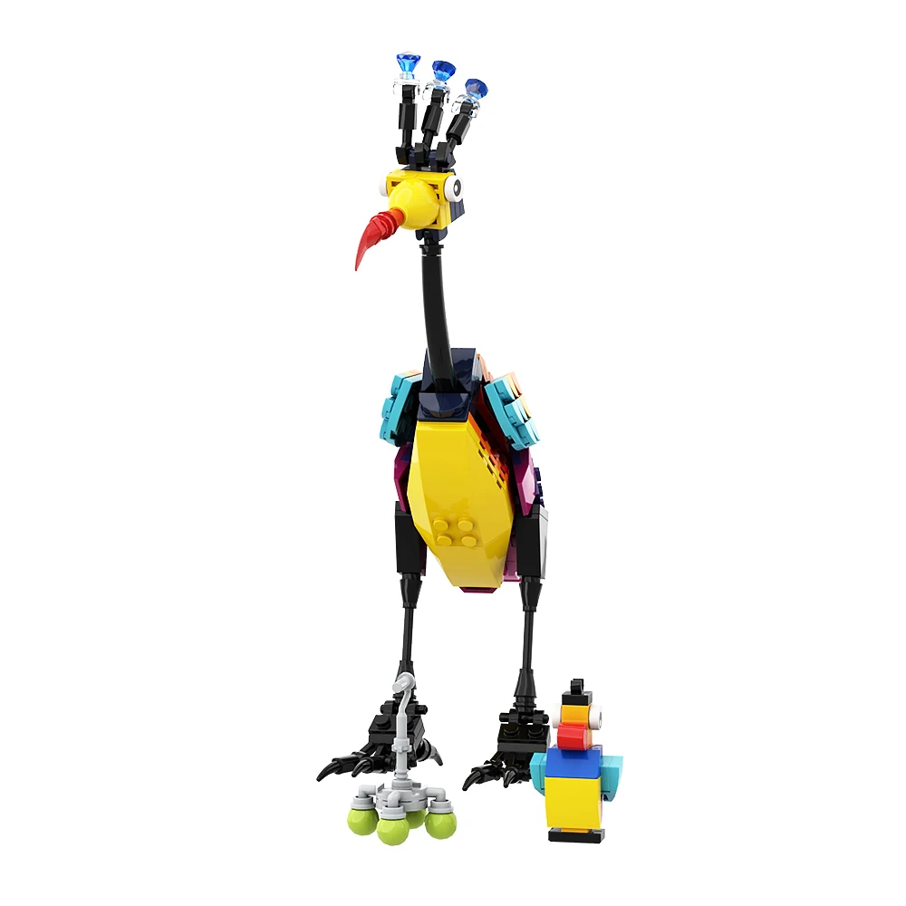 Gobricks MOC Anime Colorful Giant Bird kevinedss Building Block set Travelings Movie Animal Bird Education Brick Toys Kids Gift