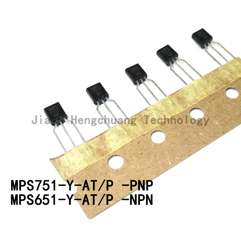 20 pairs/Lot MPS751-Y-AT/P MPS651Y KMPS MPS651 MPS751 NPN/PNP Y-file TO-92 2A Bipolar Transistor