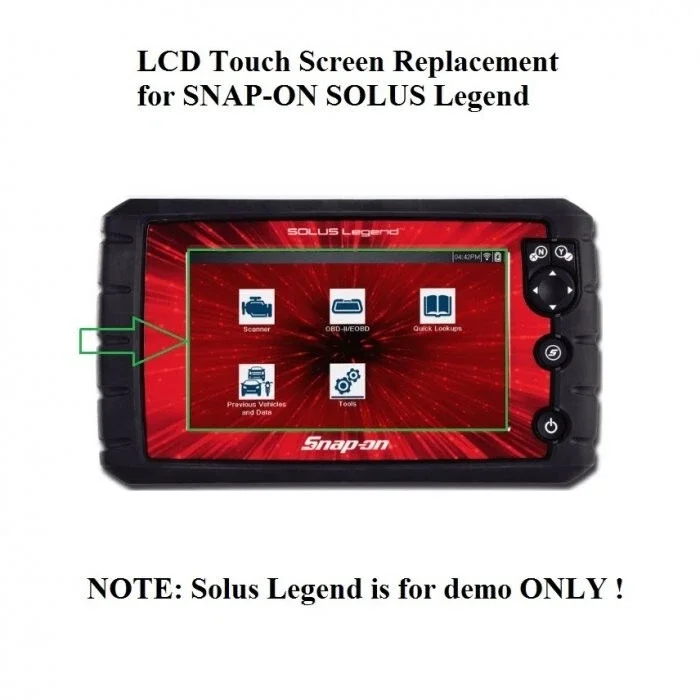 LCD Touch Screen Digitizer Replacement for Snap-on SOLUS Legend EESC336 Scanner