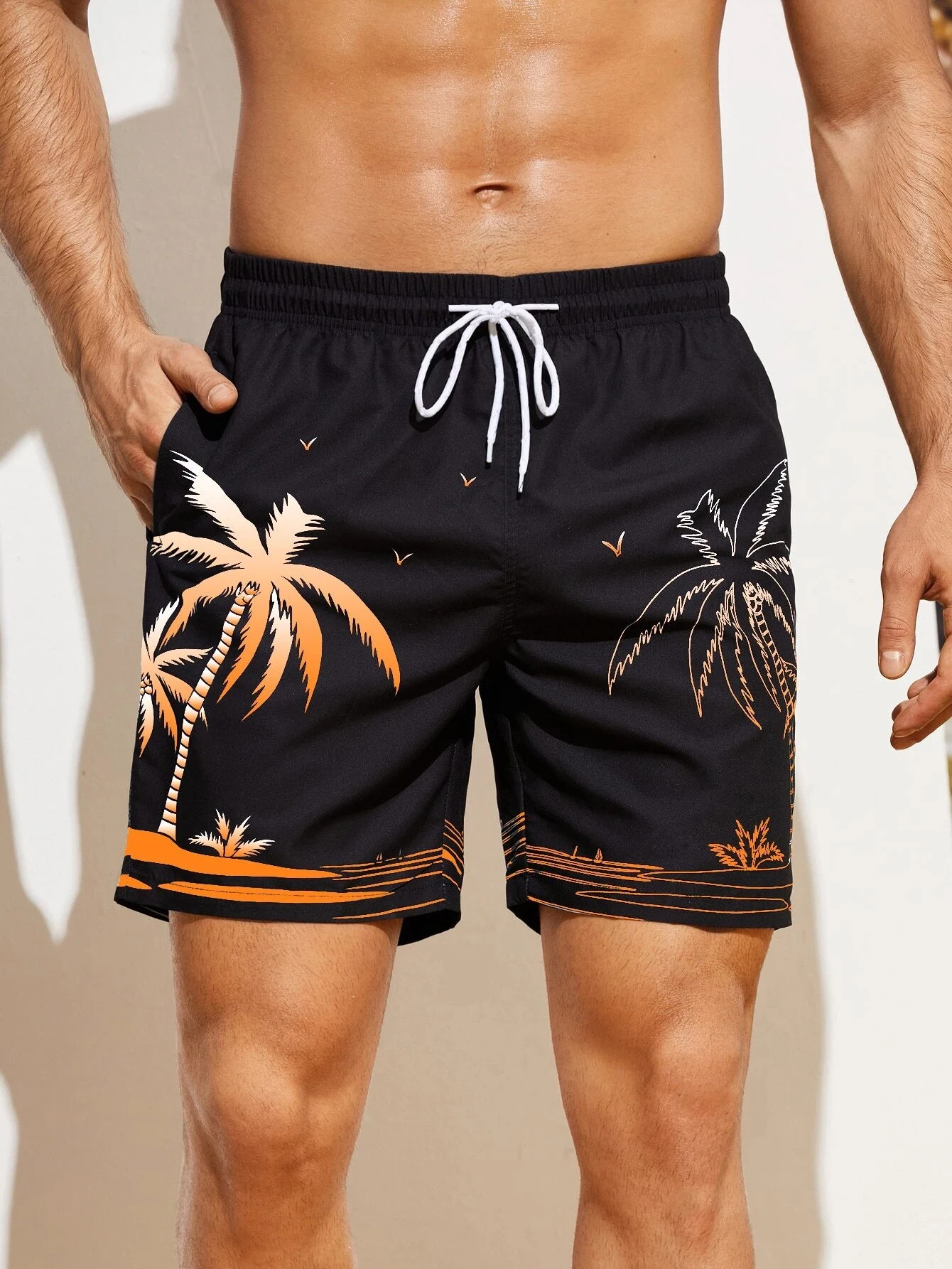 Summer New 3D Leaf Flower Print Party Fashion Men's Casual Polyester Sports Shorts Hip Hop Beach Surfing Shorts Plus Size S-5XL