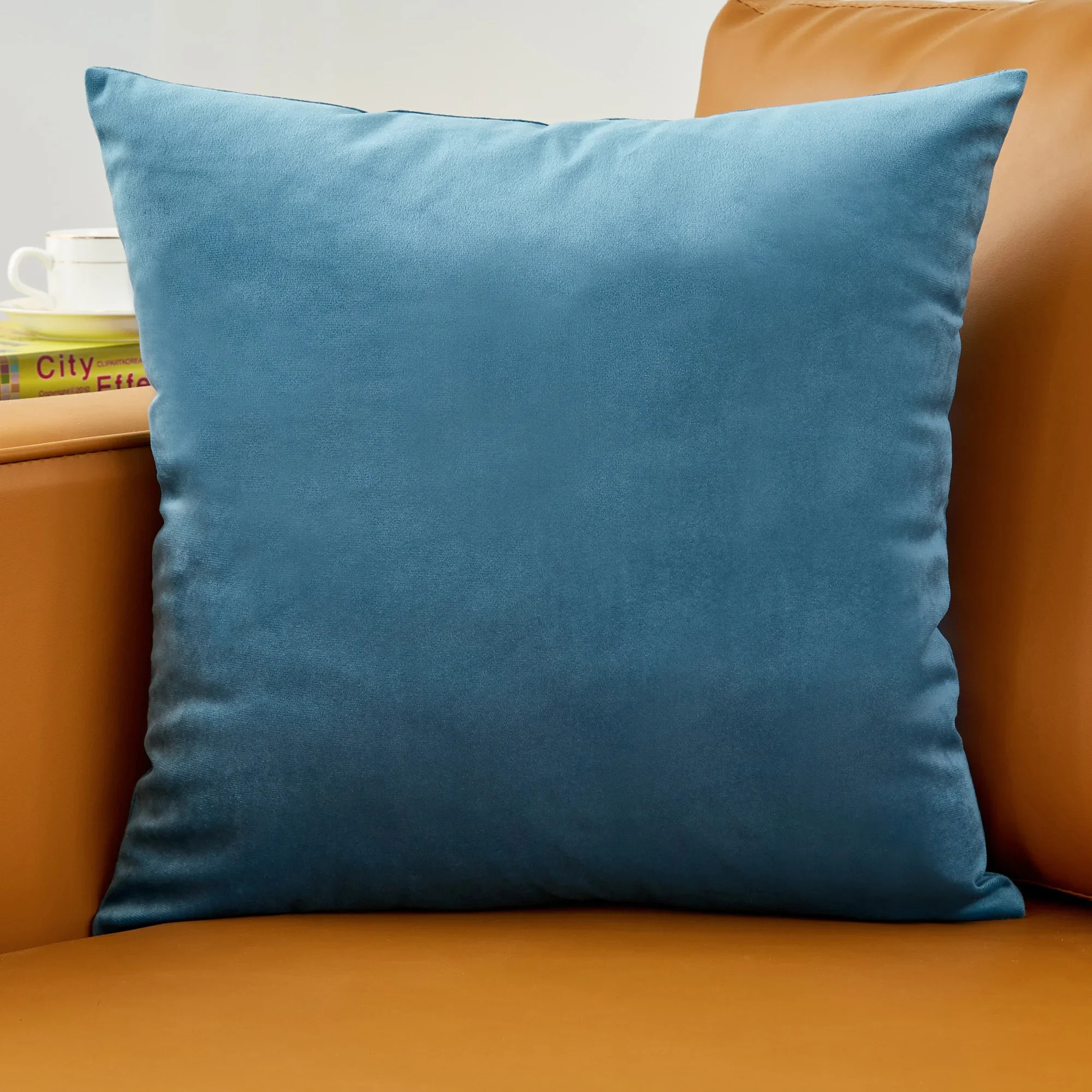 Blue Velvet Cushion Cover 45x45cm  Decorative Throw Pillow Cover for Living Room Sofa Nordic Home Decor Pillow Case 30x50 50x50