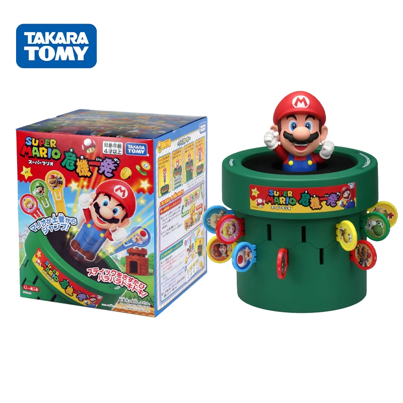 

Takara Tomy Super Mario Pop Up Pirate Tabletop Party Games Mario Crisis Catapult Party Trick Game Children's Educational Toys