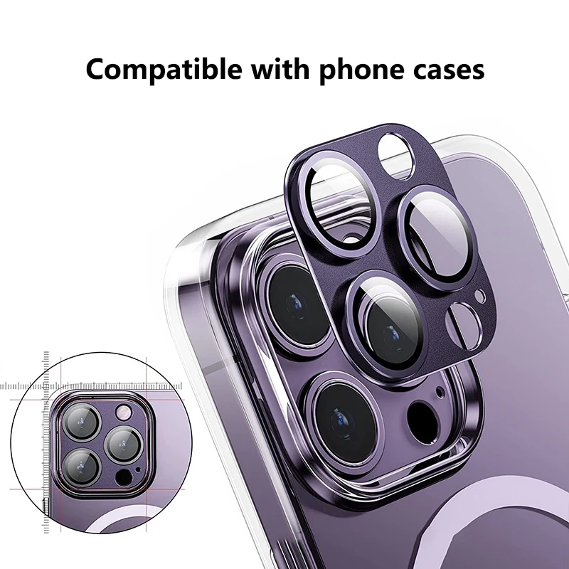 For IPhone 17 Pro Max 17Pro Metal Camera Protector Glass Alloy Lens Ring Cover Anti-Scratch Shockproof Phone Lens Accessories