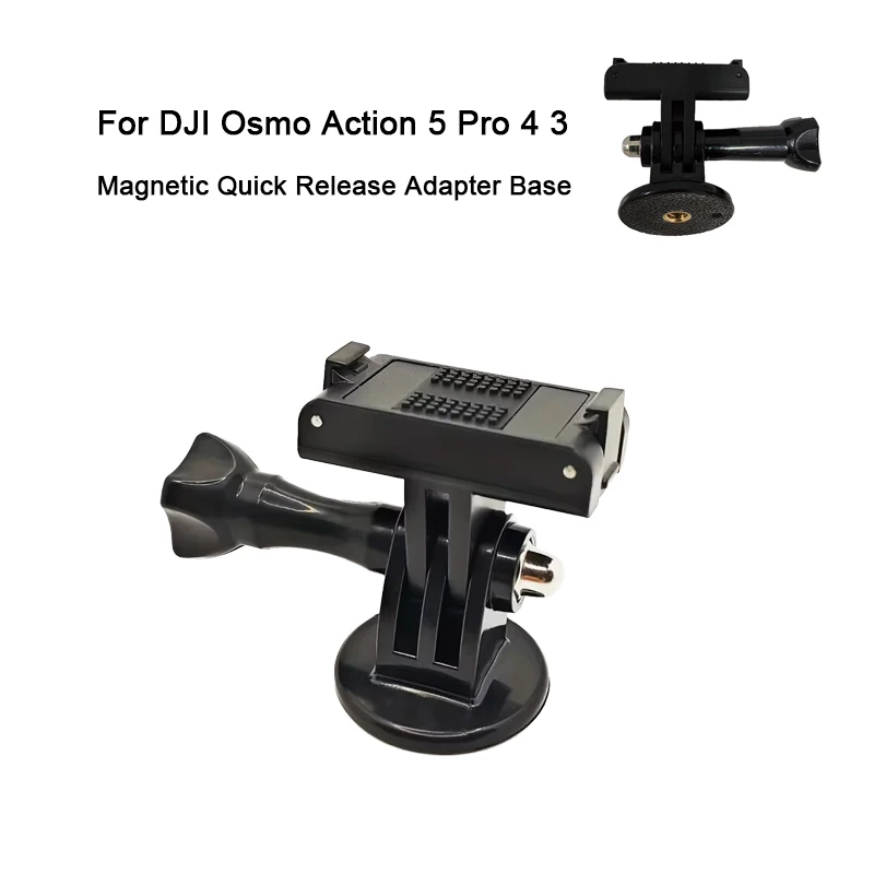 Magnetischer Schnellwechsel-Adapter, Basiszubehör für DJI Osmo Action 5 Pro 4 3, Kamera-Montageloch, universelle 1/4 Zoll Stativschraube