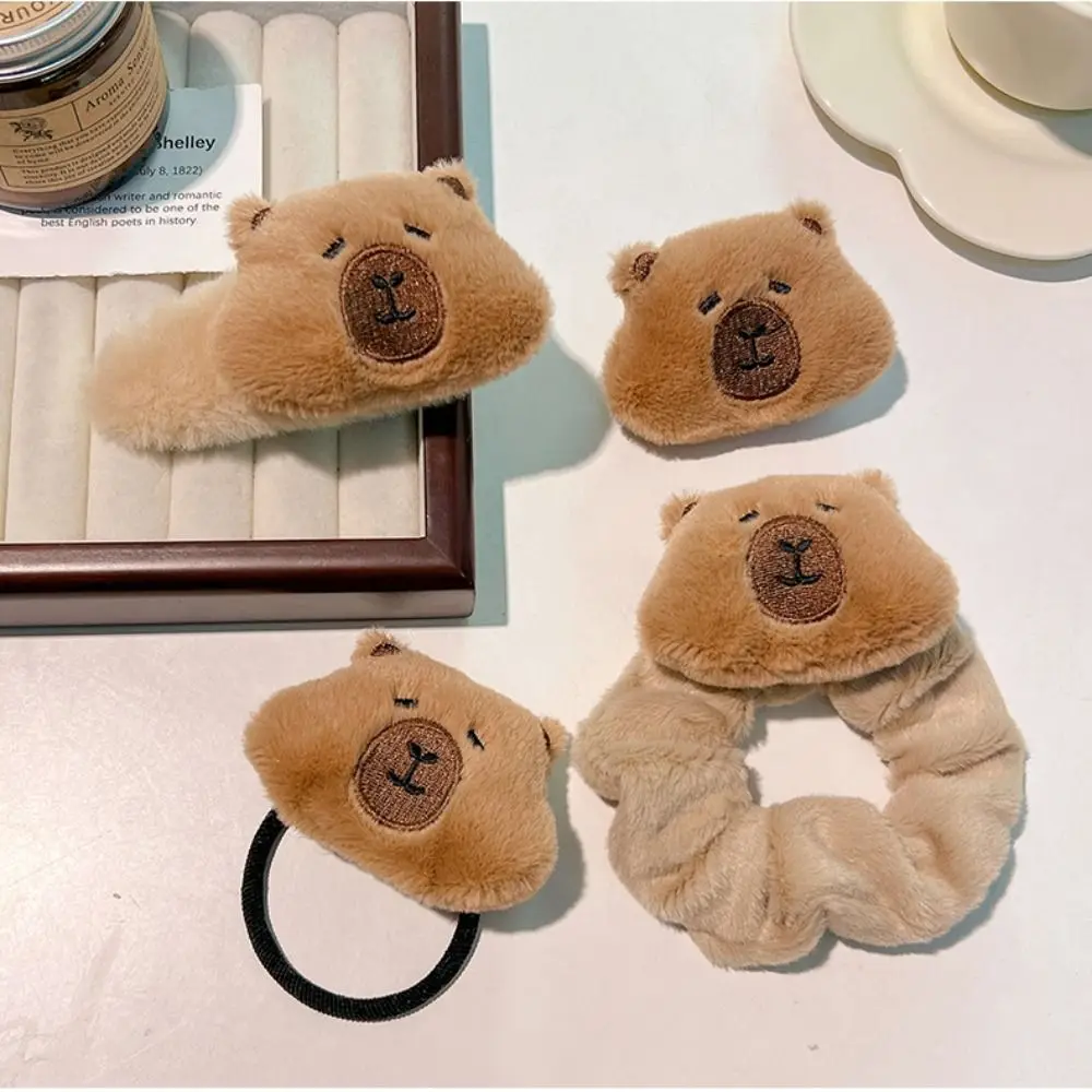 New Cartoon Capybara Hair Accessories Headwear Elastic Hair Claw Clip Barrette Hair Clip Women