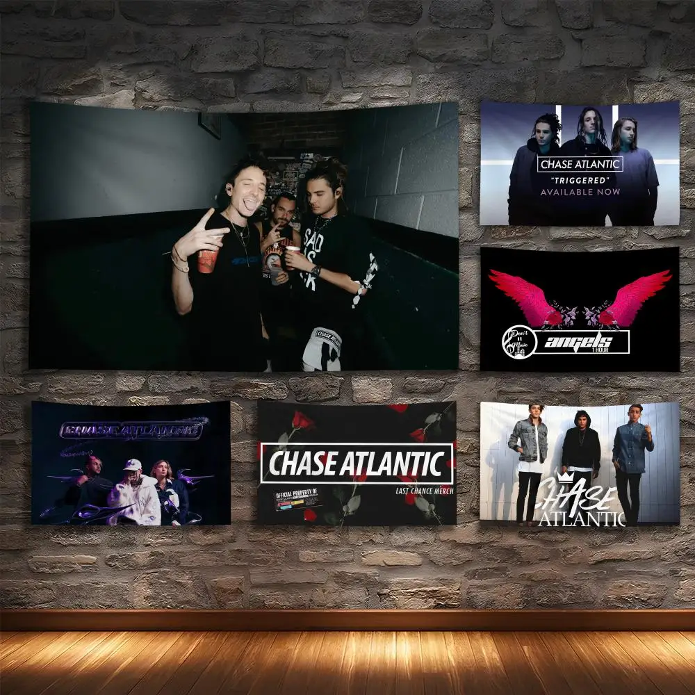 

Chase A-Atlantic rap Tapestry Custom Living Bedroom Party Dormitory interior Wall bohemian Decoration Attached clip