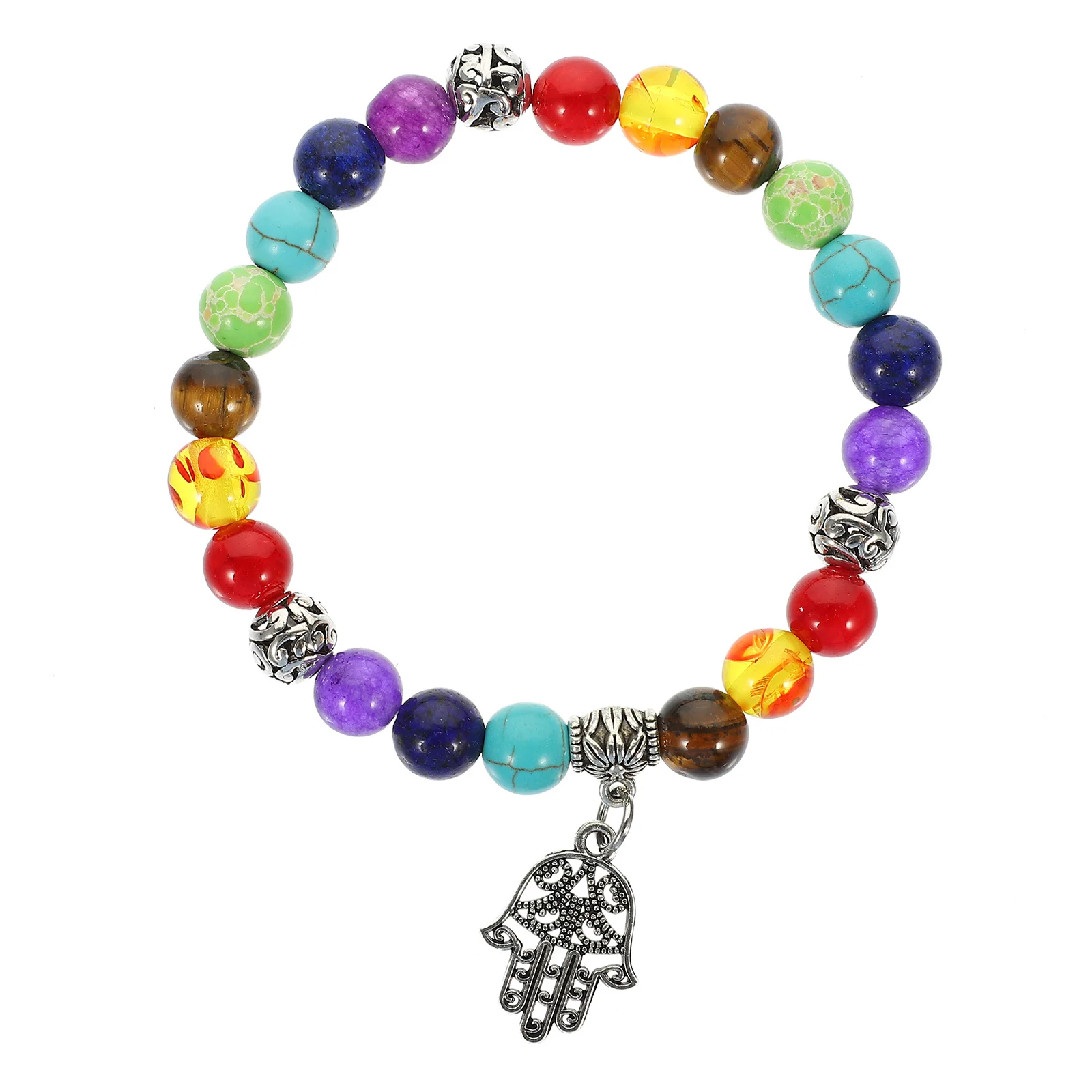 

Exquisite Yoga Bracelet Women Wrist Decor Natural Stone Chakra Delicate Crafted Agate Durable Long Time Use Casual Official