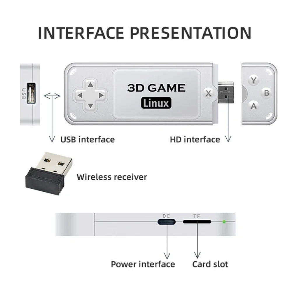 Y6/M8 ريترو لعبة وحدة التحكم 4K HDMI-متوافق مع الإخراج الكمون المنخفض GD10 TV لعبة عصا مقبض مزدوج المحمولة وحدة تحكم ألعاب منزلية ل GBA