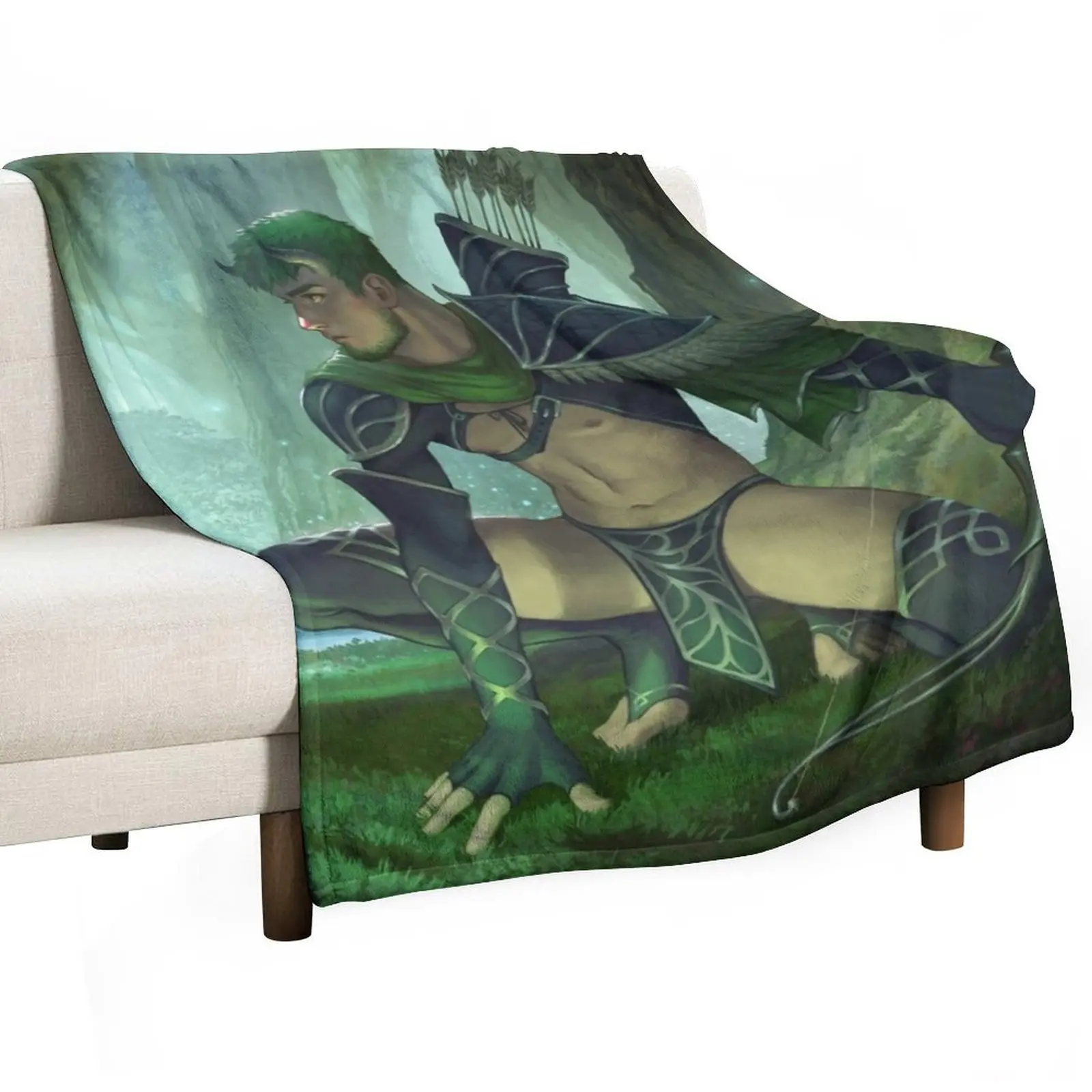 

Reed, the Sylvan Stalker Throw Blanket Decorative Throw Soft Plaid Blankets